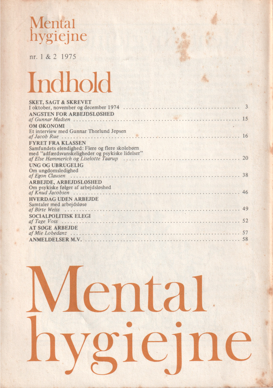 Mentalhygiejne 1&2 1975